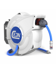 Zwijacz pneumatyczny CEJN SafetyReel FS fi11x16mm 12 bar, L  10 m, wąż PUR blue,eSafe326 FDA, biały 19 911 2149