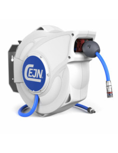 Zwijacz pneumatyczny CEJN SafetyReel FS fi8x12mm 16 bar, L  17 m, wąż PUR blue,eSafe326 FDA, biały 19 911 2189
