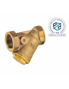 Filtr siatkowy z brązu Y 1" PN16 siatka nierdzewna oczko 0,4mm PZH 202006