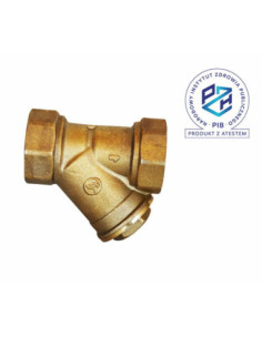 Filtr siatkowy mosieżny Y 3/4" PN16 siatka nierdzewna oczko 0,85mm PZH 206005