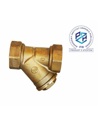 Filtr siatkowy mosieżny Y 2" PN16 siatka nierdzewna oczko 0,85mm PZH 206009