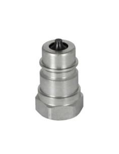 Króciec szybkozłącza hydraulicznego ISO A obustronnie odcinający GW3/8, stal ocynk, VITON 242.52 OC V