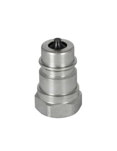 Króciec szybkozłącza hydraulicznego ISO A obustronnie odcinający GW3/8, stal ocynk, VITON 242.52 OC V