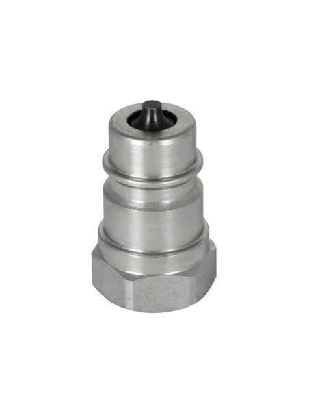 Króciec szybkozłącza hydraulicznego ISO A obustronnie odcinający GW3/8, stal ocynk, VITON 242.52 OC V