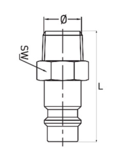 Króciec szybkozłącza NW7,2 G3/8z, ES 243.151 2
