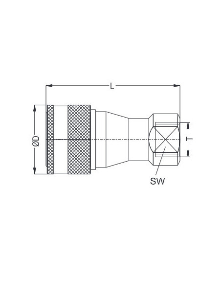 Szybkozłącze ISO B mosiężne GW3/4 bez zaworu 246.05BZ