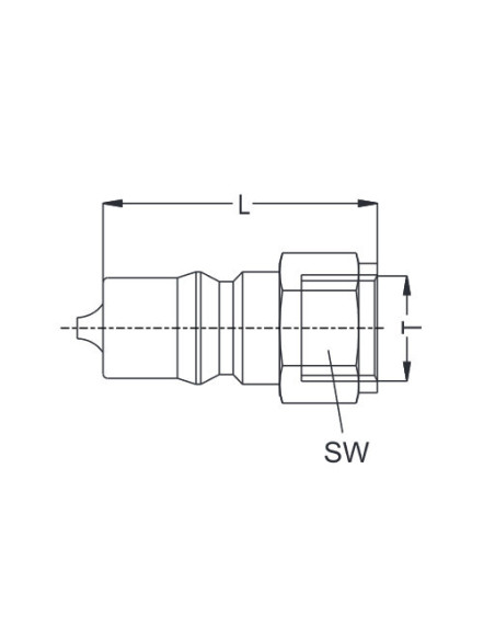 Króciec szybkozłącza ISO B mosiężne GW3/4 bez zaworu 246.55BZ