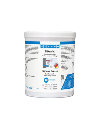 WEICON Silicone Grease 1 kg Smar specjalny do zaworów, armatury i uszczelek 26350100-51