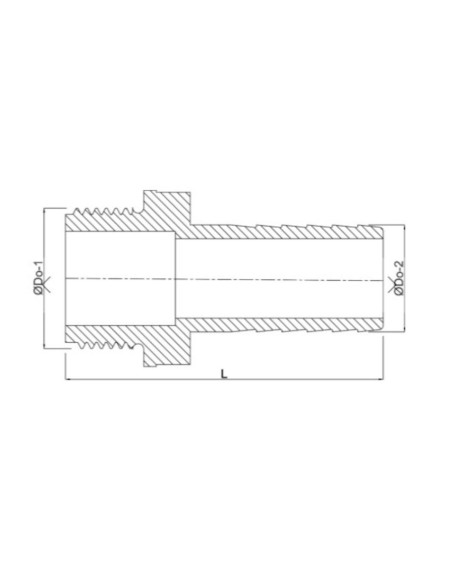 Złączka gwintowana prosta GZ4" na wąż fi 100mm, M0 3040 100-4