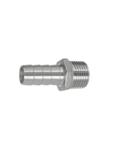 Króciec gwintowany nierdzewny choinka do węża fi 1/2 cala, R 1/2 GZ , stal 316 3040 13-1/2 ES