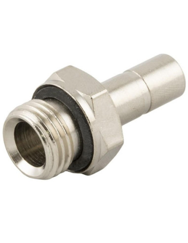 Adapter gwintowany do złączki wtykowej G z1/2 do węża 14 mm, mosiądz niklowany 50600 14-1/2