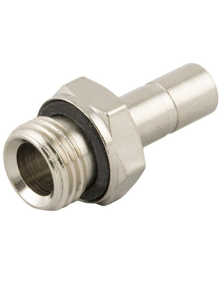 Adapter gwintowany do złączki wtykowej G z1/2 do węża 14 mm, mosiądz niklowany 50600 14-1/2