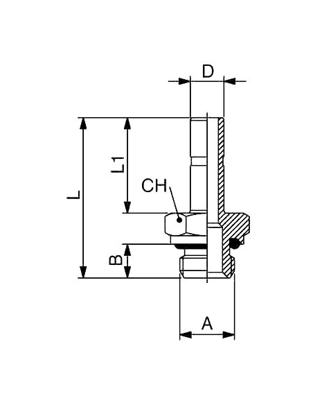 Adapter gwintowany do złączki wtykowej G z1/2 do węża 14 mm, mosiądz niklowany 50600 14-1/2
