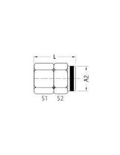 Złącze obrotowe do wody GZ 1/2"-GZ 1/2", mosiądz, EPDM 512K 2