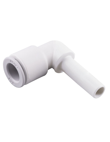 Łącznik wtykowy kątowy, wtyk 10mm, do węża 8mm, technopolimer 54140 8-10