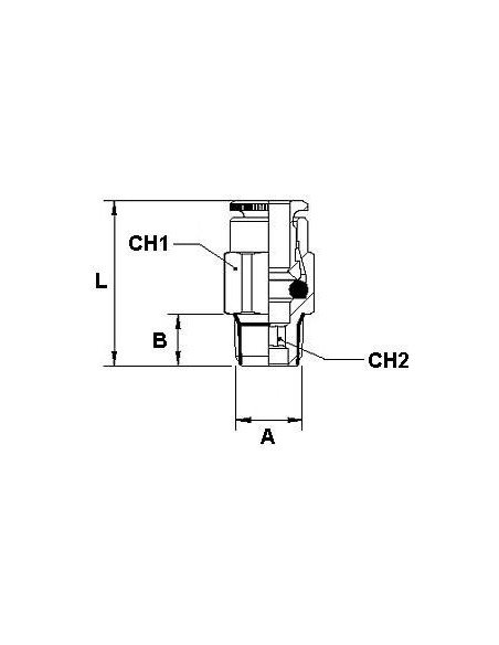 Złączka do centralnego smarowania wtykowa prosta do węża fi 4 mm, M6x0,75 GZ, mosiądz 58000 4-M6X0,75