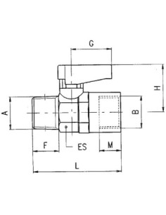 Zawór kulowy G3/4z-G3/4w FKM 6310 3/4-3/4 FKM 2