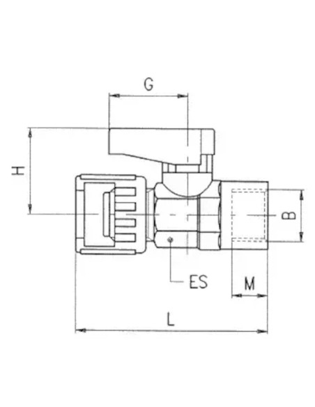 Zawór kulowy G 1/4 GW z nakrętką precyzyjną milled nut 6470 1/4