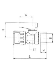 Zawór kulowy G 1/8 GW z nakrętką precyzyjną milled nut 6470 1/8 2