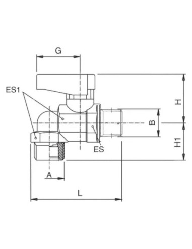 Zawór kulowy kątowy G1/4z-G1/4z 6540 1/4
