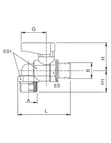 Zawór kulowy kątowy G1/4z-G1/4z 6540 1/4