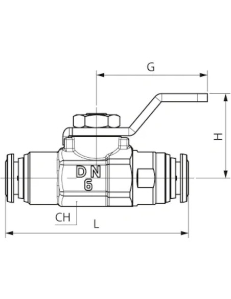 Zawór kulowy Ghinox pod wąż 6mm DN 5 PN40 Aisi 316L 66560 6