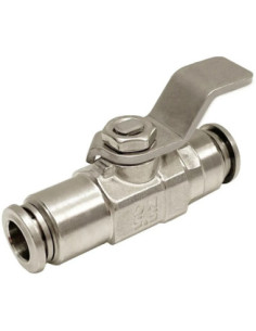 Zawór kulowy Ghinox pod wąż 8mm DN 5,5 PN40 Aisi 316L 66560 8