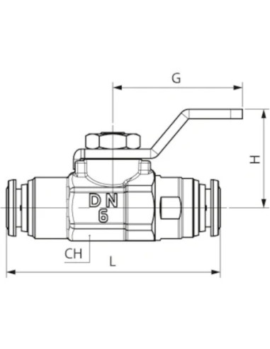 Zawór kulowy Ghinox pod wąż 8mm DN 5,5 PN40 Aisi 316L 66560 8