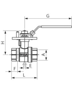 Zawór kulowy Ghilux 2" z blokadą i odpowietrz. PN16 gwintowany, mosiądz niklowany, PTFE/FKM 6755L 2 2