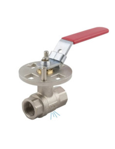 Zawór kulowy Ghilux 3/8" z blokadą i odpow. PN16 gwintowany, mosiądz niklowany, PTFE/FKM 6755L 38