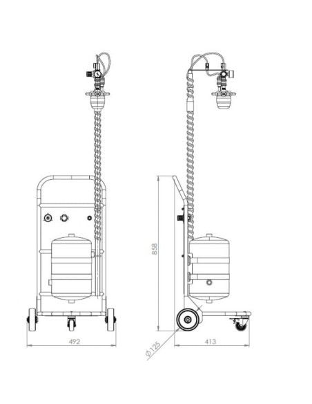 DesintAir Sprzęt do dezynfekcji, 2 dysze, drążek teleskopowy 120 cm, zbiornik 12l | Narzędzia | Eshop Dopak | Wszystko dla Przem