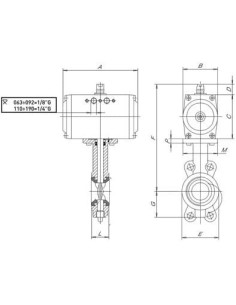 Zaw.klap ATLANTIS DN40 z nap pneum.D.A. GGG40/GGG40/NBR | Hydraulika | Eshop Dopak | Wszystko dla Przemysłu 2
