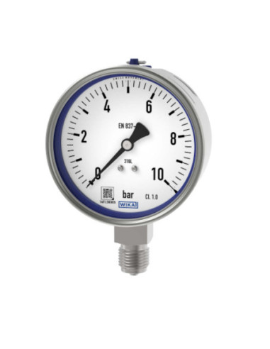 Manometr kwasoodporny radialny model 232.30 G1/2R, 100mm, 0-60bar, kl. 1,0 9030697