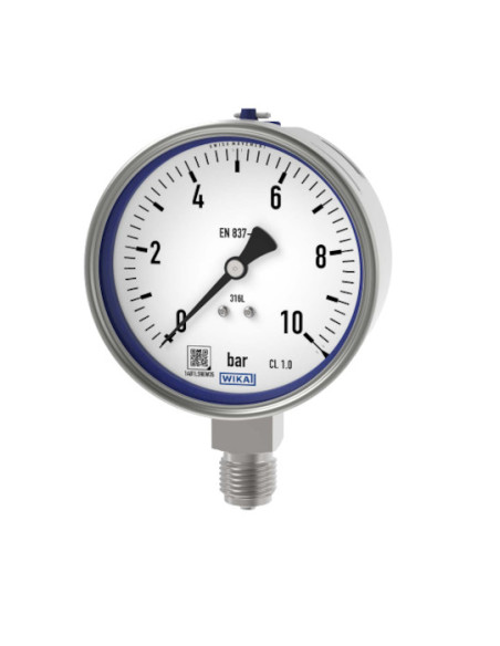 Manometr kwasoodporny radialny model 232.30 G1/2R, 100mm, 0-60bar, kl. 1,0 9030697
