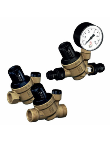 Reduktor ciśnienia wody mosiężny G 1/4 do 16 bar, regulacja 1-6 bar 9160.8-1-6