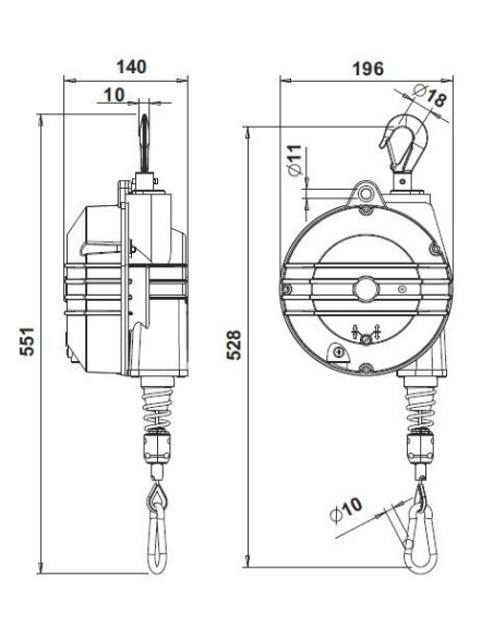 Balanser 4-7 kg L2000 mm 9354