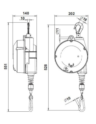 Balanser z gumową obudową 4-7 kg 9354G