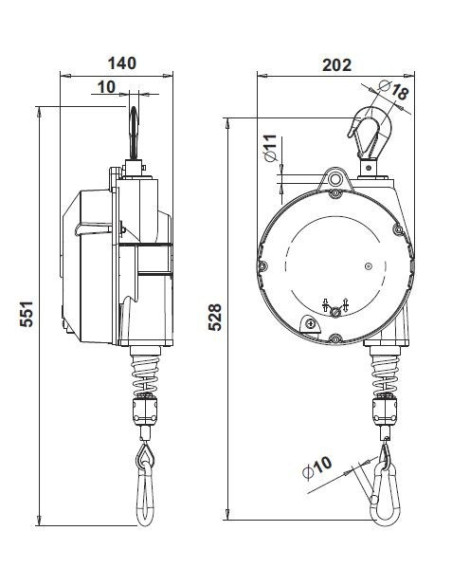 Balanser z gumową obudową 14-18 kg 9357G