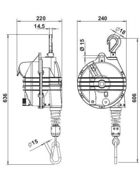 Balanser 20-25 kg L2000 mm 9363