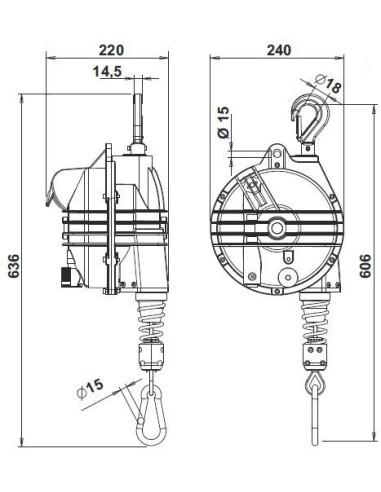 Balanser 55-65 kg L2000 mm 9368