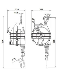 Balanser z gumową obudową 65-75 kg 9369G 2