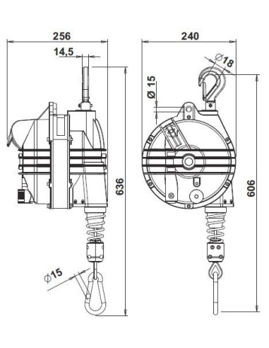 Balanser 90-105 kg L2000 mm 9371