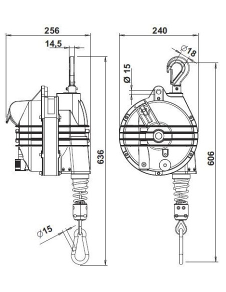 Balanser 90-105 kg L2000 mm 9371