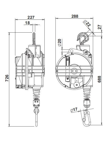 Balanser 30-40 kg L2500 mm 9403