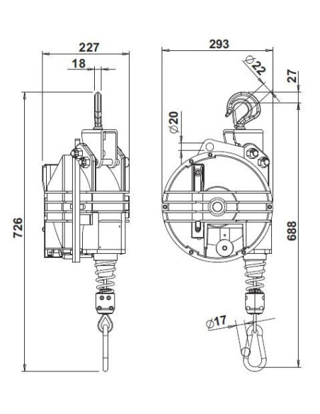 Balanser z gumową obudową 30-40 kg 9403G