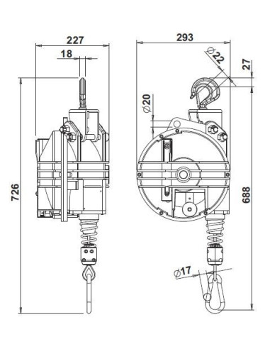 Balanser z gumową obudową 25-35 kg 9433G