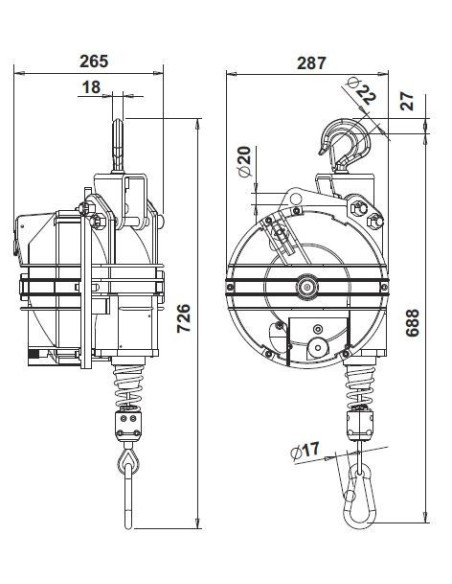 Balanser 40-50 kg L3000 mm 9435