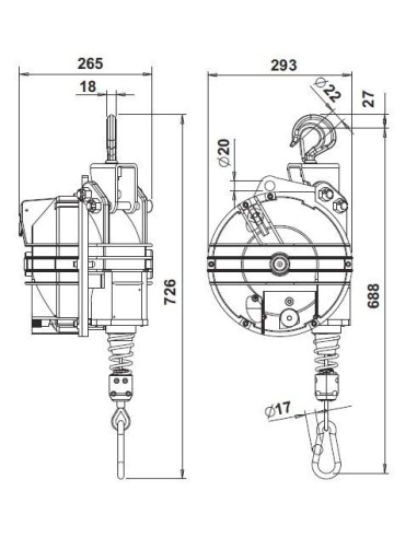 Balanser z gumową obudową 80-100 kg 9444G