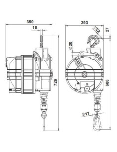 Balanser z gumową obudową 115-130 KG 9452G 2