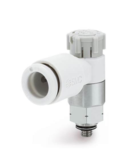 Zawór dławiąco-zwrotny gwint M3x0.5, do węża fi4 mm SMC AS1201F-M3-04A-X790